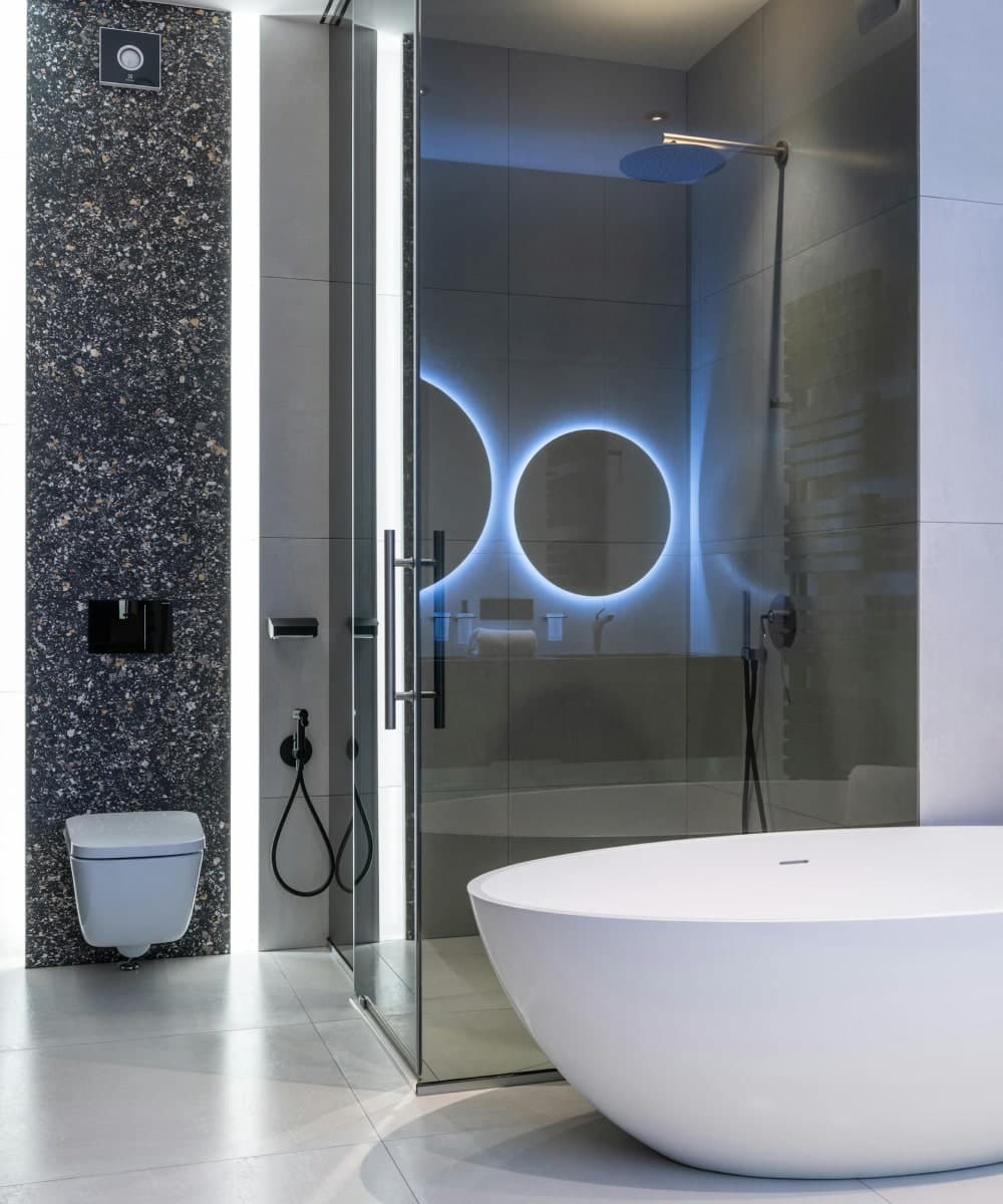 Modern bathroom sparkling clean after premium cleaning services in Nova Scotia | Dusty Moose